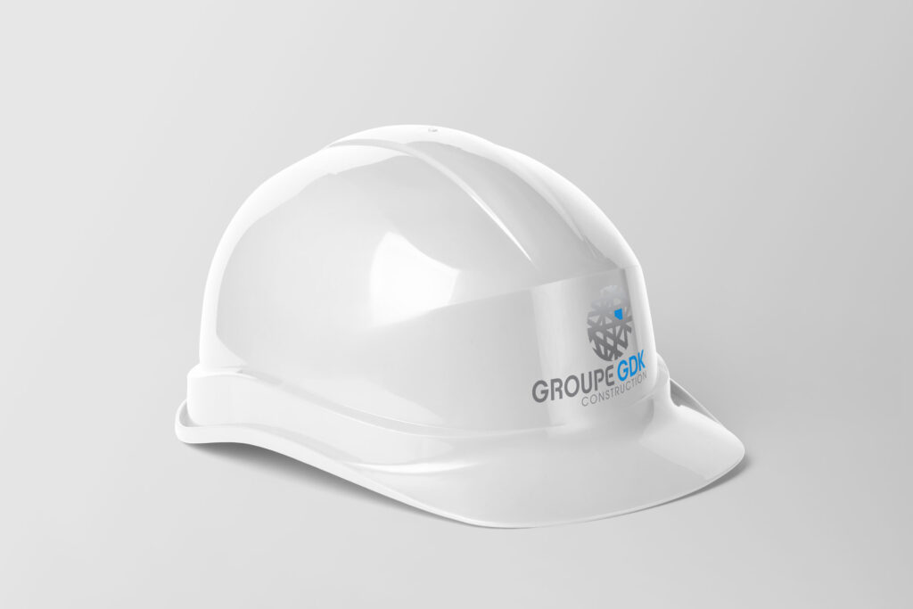 Groupe GDK Construction - casque - Logo - Graphiste Sherbrooke