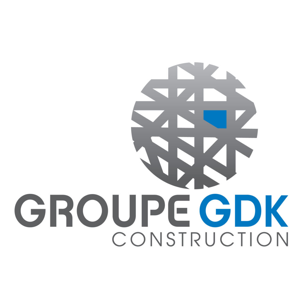 Groupe GDK Construction de chantier - design de logo - image de marque - branding - Graphiste Sherbrooke